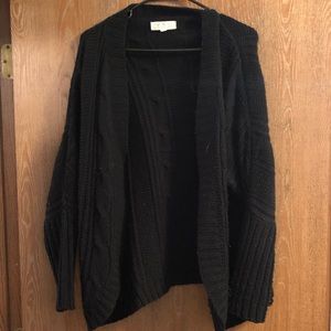 Thick black cardigan